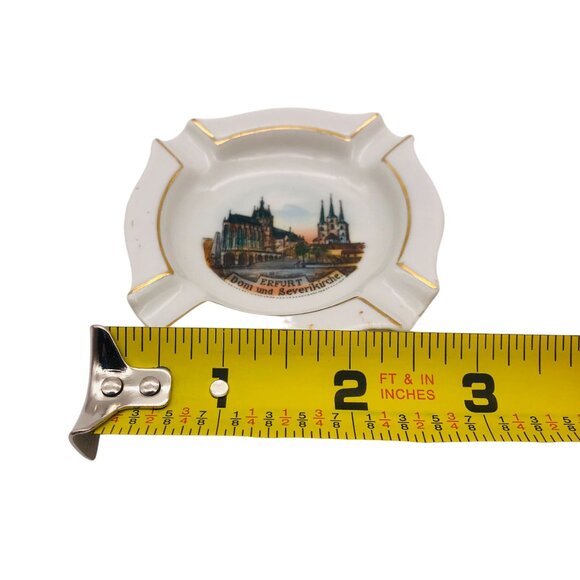 Vtg Porcelain Collectible Ashtray Cathedral and Severi Church Erfurt Germany 2" - Picture 3 of 3